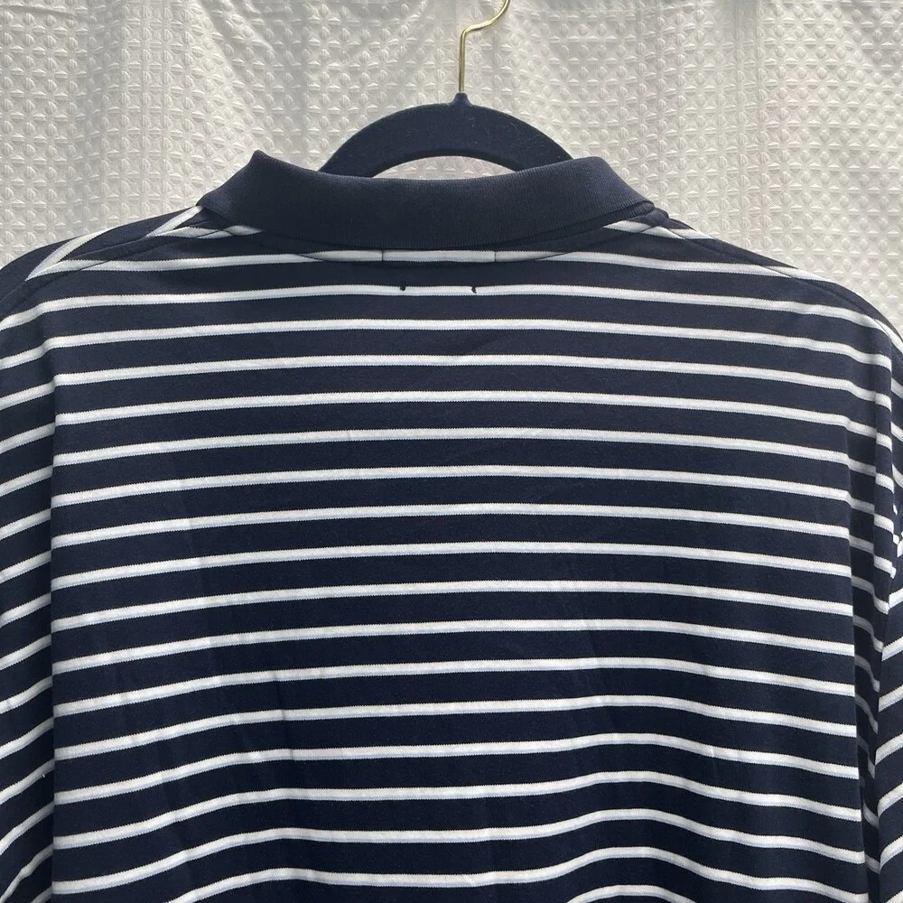 Polo Ralph Lauren Men’s Pima Cotton Blue & White Stripe Polo Shirt XL Flesh Pony
